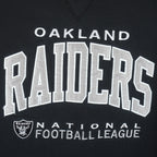 NFL (Russell Athletic) - Oakland Raiders Big Logo Crew Neck Sweatshirt 1990s X-Large Vintage Retro Football