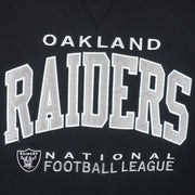 NFL (Russell Athletic) - Oakland Raiders Big Logo Crew Neck Sweatshirt 1990s X-Large Vintage Retro Football