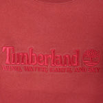 Timberland - Red Wind Water Earth and Sky Crew Neck Sweatshirt 1990s Medium Vintage Retro