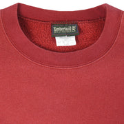 Timberland - Red Wind Water Earth and Sky Crew Neck Sweatshirt 1990s Medium Vintage Retro