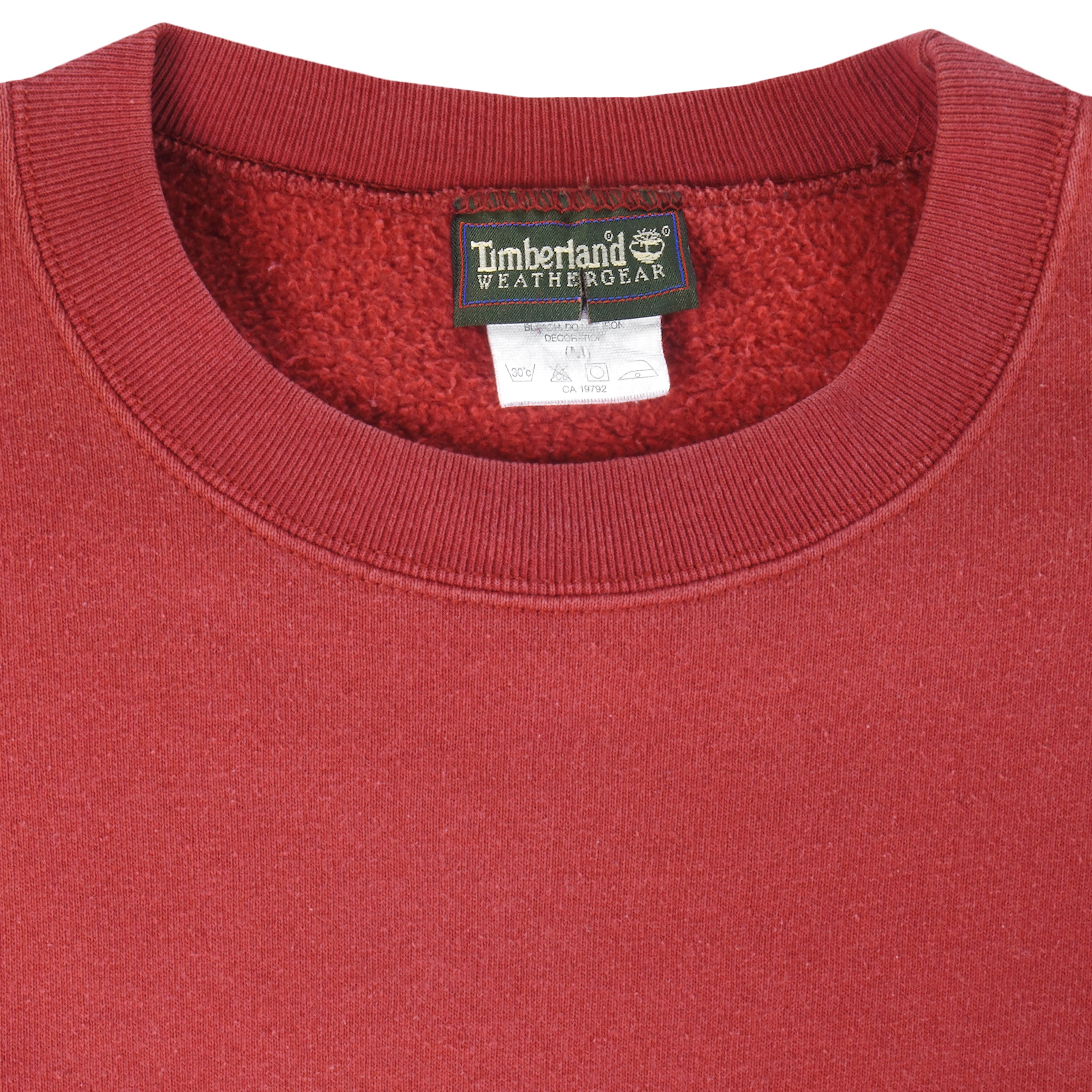 Timberland - Red Wind Water Earth and Sky Crew Neck Sweatshirt 1990s Medium Vintage Retro