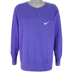 Nike - Blue Crew Neck Sweatshirt 1990s Medium Vintage Retro