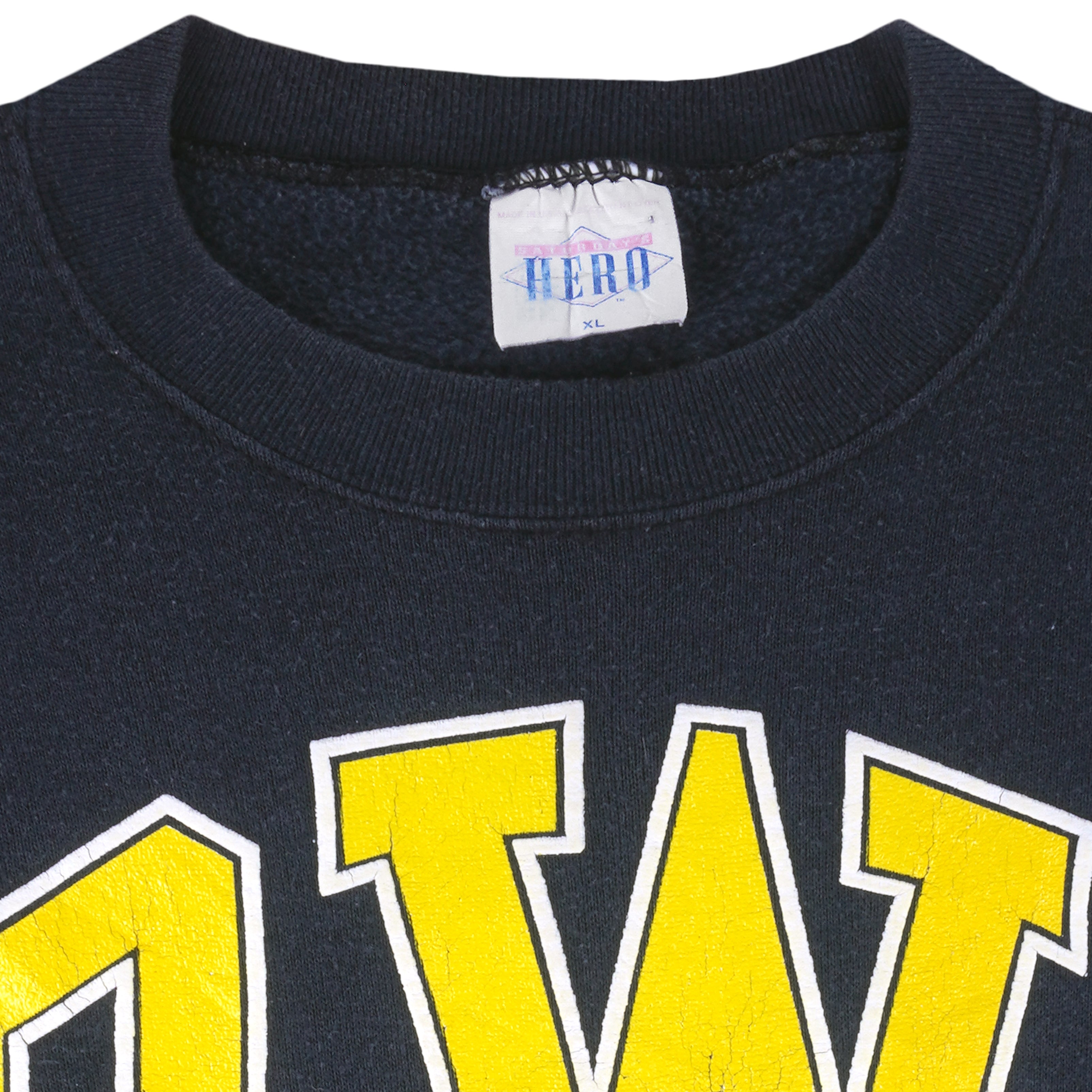 NCAA (Hero) - University of Iowa Crew Neck Sweatshirt 1990 X-Large Vintage Retro Football College