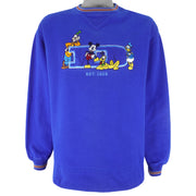 Disney - Mickey Mouse Embroidered Crew Neck Sweatshirt 1990s X-Large Vintage Retro