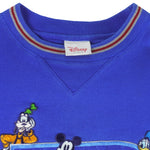 Disney - Mickey Mouse Embroidered Crew Neck Sweatshirt 1990s X-Large Vintage Retro