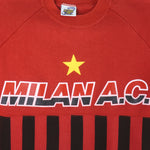 Vintage  - Milan A C Big Logo Crew Neck Sweatshirt 1990s Large Vintage Retro Football