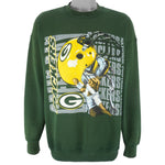 NFL (Brittania) - Green Bay Packers Helmet Crew Neck Sweatshirt 1990s X-Large