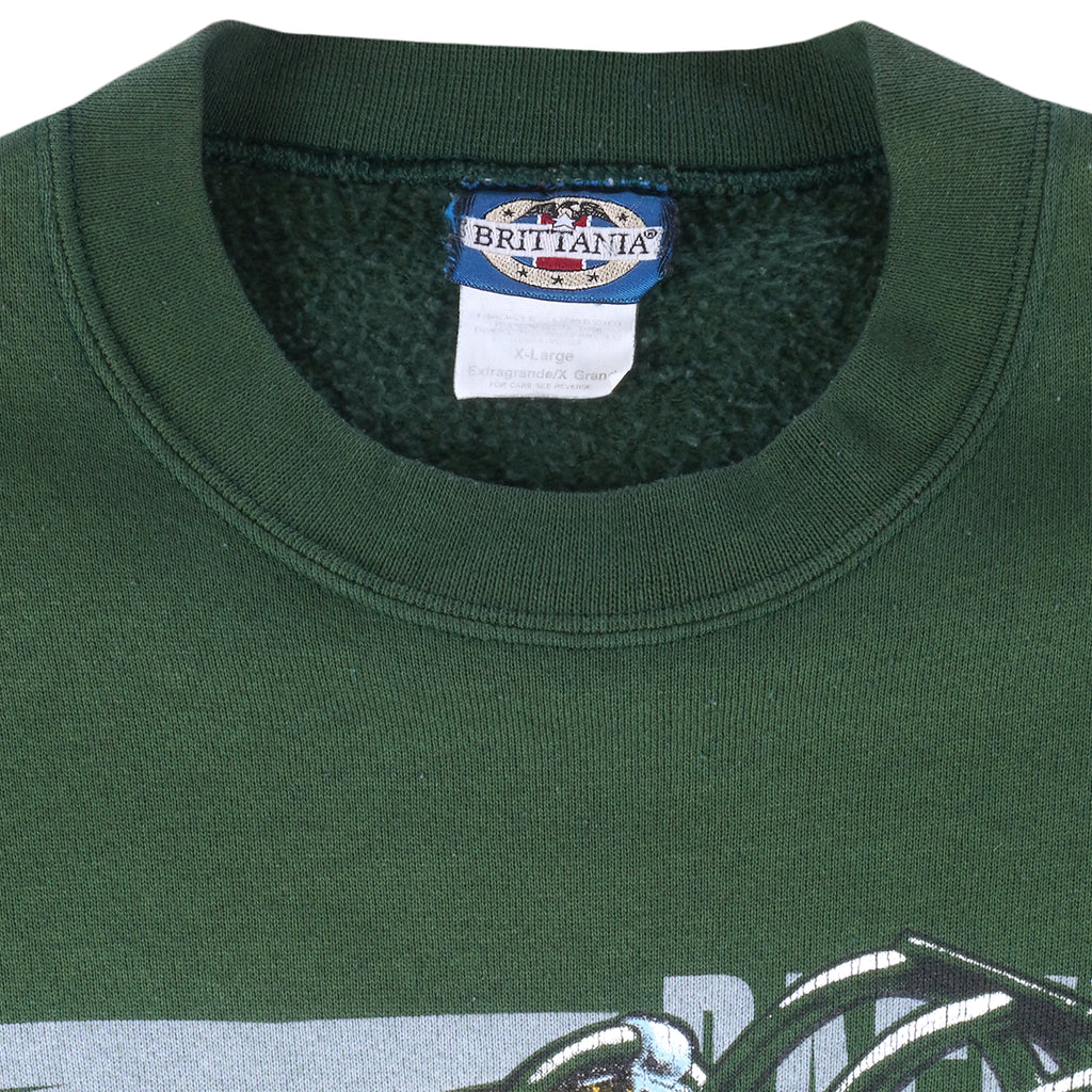 NFL (Brittania) - Green Bay Packers Big Logo Crew Neck Sweatshirt 1990s X-Large Vintage Retro Football