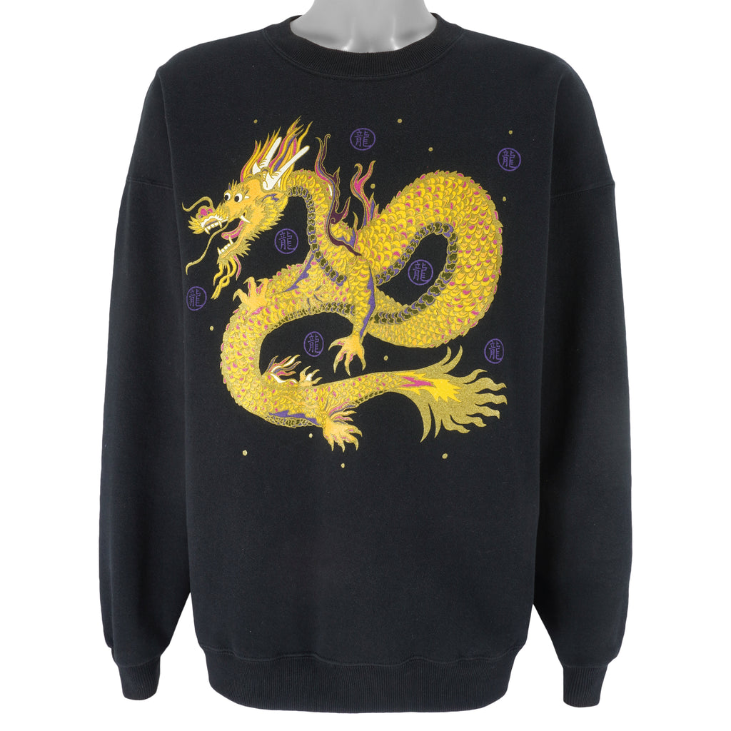 Vintage (Lee) - China Dragon Crew Neck Sweatshirt 1990s XX-Large Vintage Retro