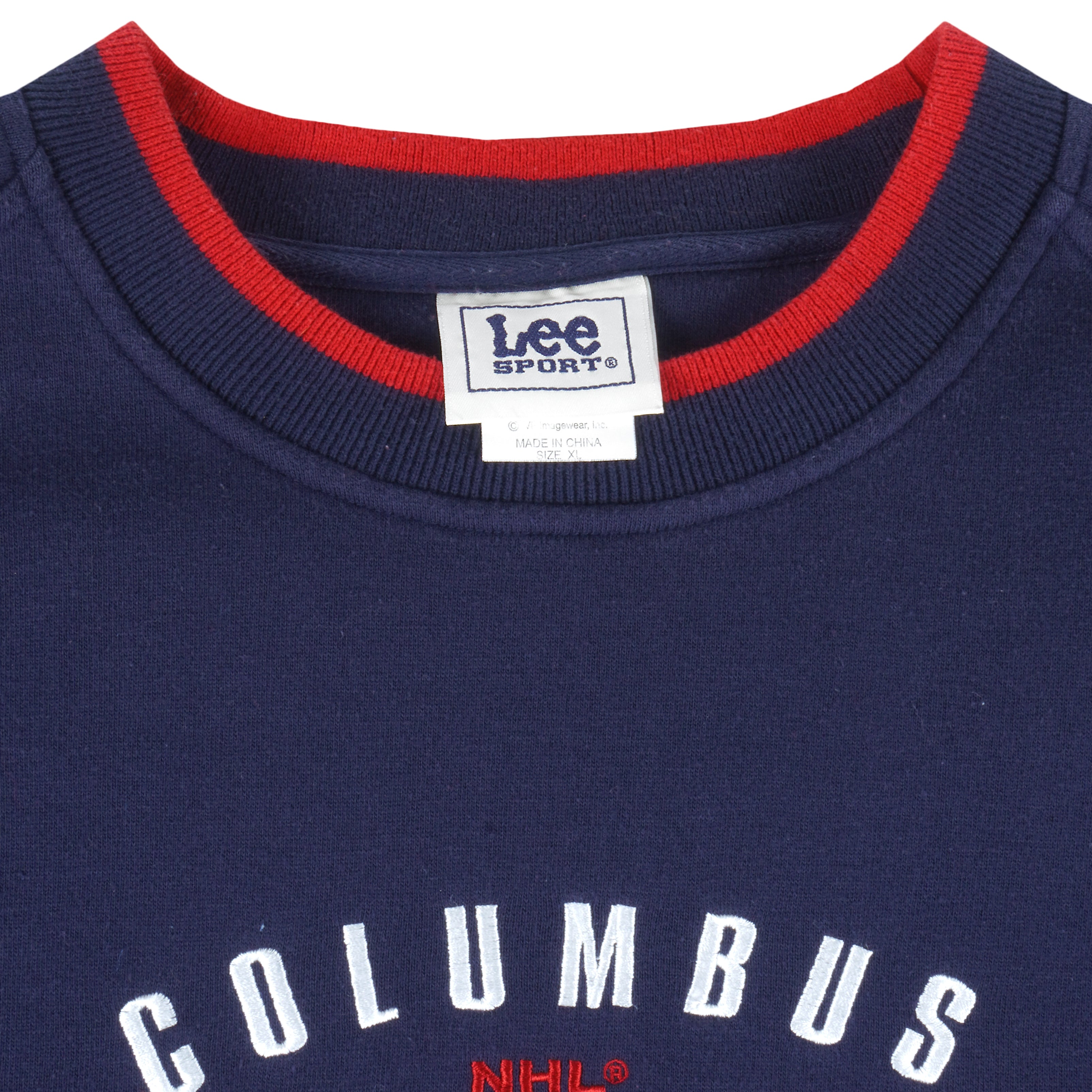 NHL (Lee) - Columbus Blue Jackets Crew Neck Sweatshirt 1990s X-Large Vintage Retro Hockey