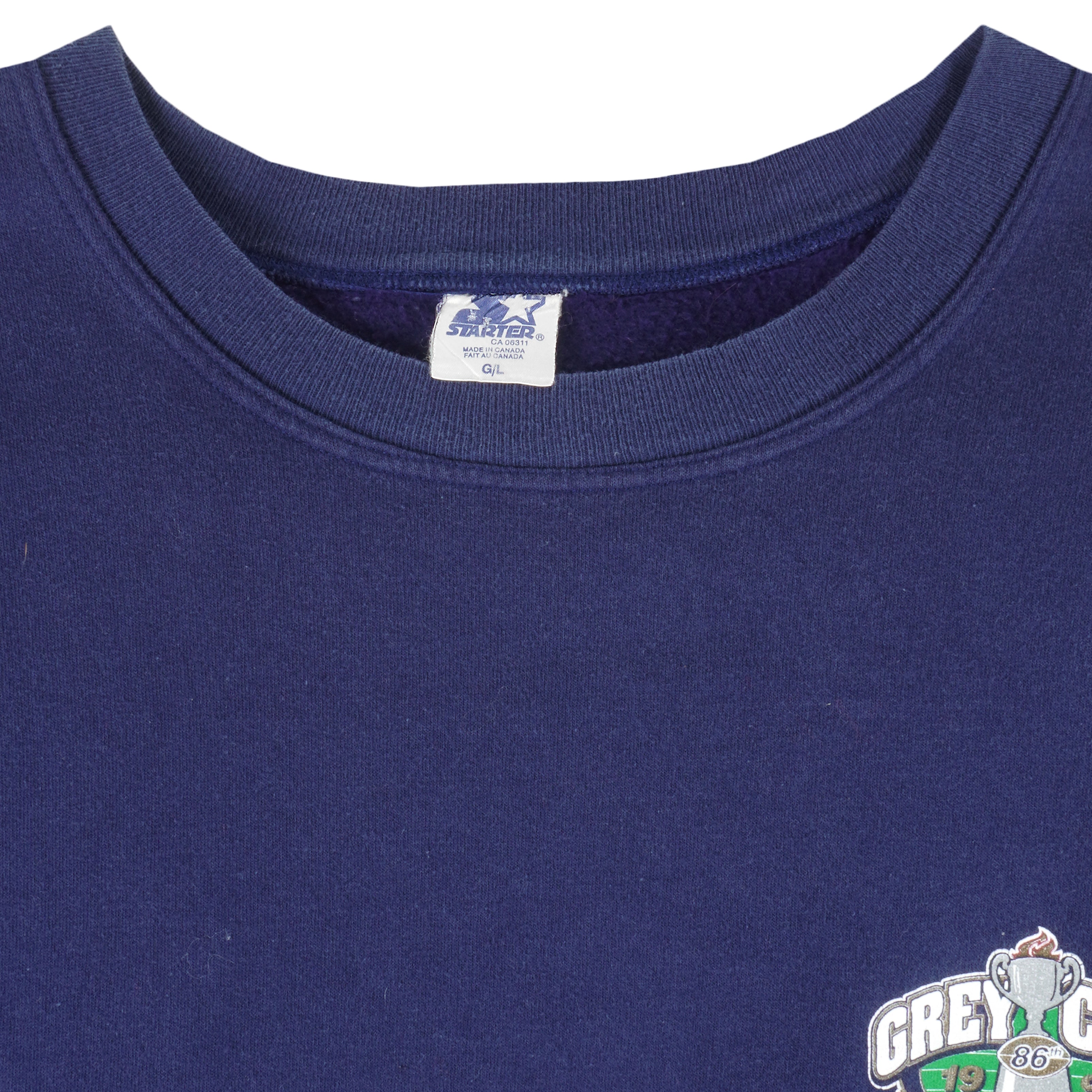 Starter - Winnipeg Grey Cup Champions Crew Neck Sweatshirt 1998 Large