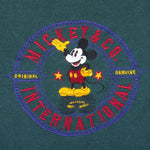 Disney - Green Mickey Mouse Embroidered Crew Neck Sweatshirt 1990s 3X-Large Vintage Retro