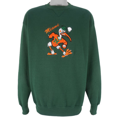 NCAA (Midwest Embroidery) - Miami Hurricanes Embroidered Sweatshirt 1990s X-Large