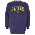 NHL (Lee) - St. Louis Blues Embroidered Crew Neck Sweatshirt 1990s X-Large Vintage Retro Hockey