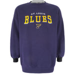 NHL (Lee) - St. Louis Blues Embroidered Crew Neck Sweatshirt 1990s X-Large