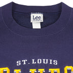 NHL (Lee) - St. Louis Blues Embroidered Crew Neck Sweatshirt 1990s X-Large Vintage Retro Hockey