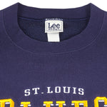 NHL (Lee) - St. Louis Blues Embroidered Crew Neck Sweatshirt 1990s X-Large Vintage Retro Hockey
