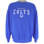 NFL (Lee) - Indianapolis Colts Embroidered Crew Neck Sweatshirt 1990s X-Large Vintage Retro Football