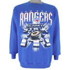 NHL (TNT) - New York Rangers Shoot It Slam It Stick It Sweatshirt 1990s Large Vintage Retro Hockey