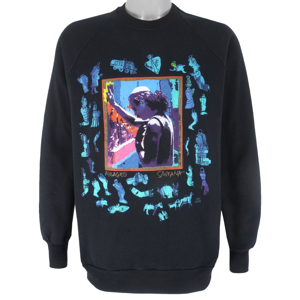 Vintage (Anvil) -  Milagro Santana Crew Neck Sweatshirt 1990s X-Large Vintage Retro 