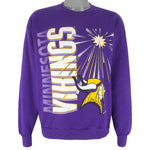 NFL (Artex) - Minnesota Vikings Crew Neck Sweatshirt 1990s Large