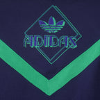 Adidas - Blue Crew Neck Sweatshirt 1990s Medium Vintage Retro