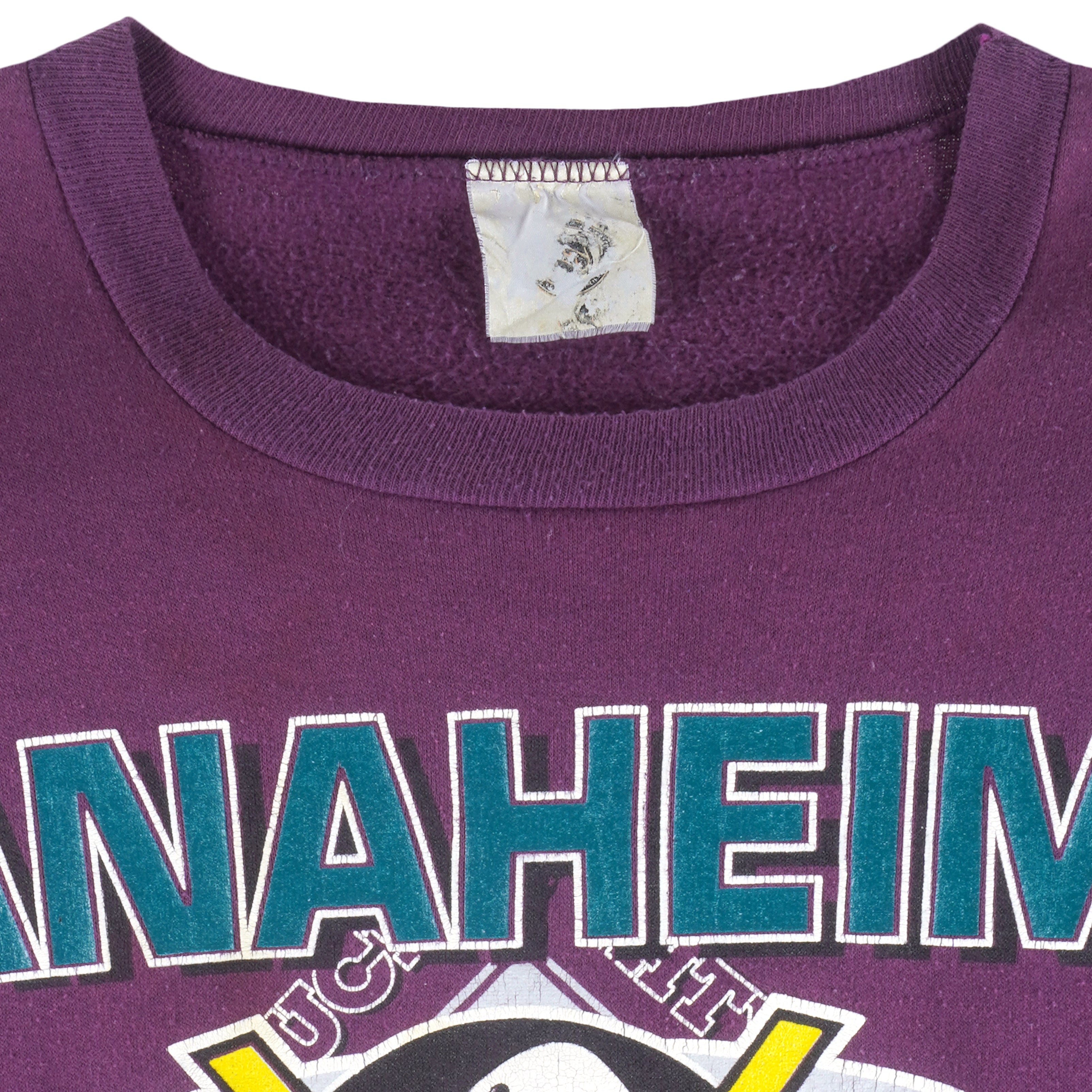 NHL - Anaheim Mighty Ducks Crew Neck Sweatshirt 1990s X-Large Vintage Retro Hockey