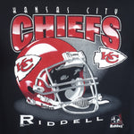 NFL (Riddell) - Kansas City Chiefs Helmet Crew Neck Sweatshirt 1997 Medium Vintage Retro Football