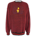 Disney - Red Winnie The Pooh Crew Neck Sweatshirt 1990s X-Large Vintage Retro
