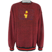 Disney - Red Winnie The Pooh Crew Neck Sweatshirt 1990s X-Large Vintage Retro