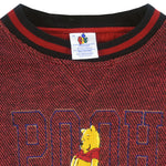 Disney - Red Winnie The Pooh Crew Neck Sweatshirt 1990s X-Large Vintage Retro
