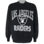 NFL (Russell Athletic) - Oakland Raiders Big Logo Crew Neck Sweatshirt 1990s Large Vintage Retro Football