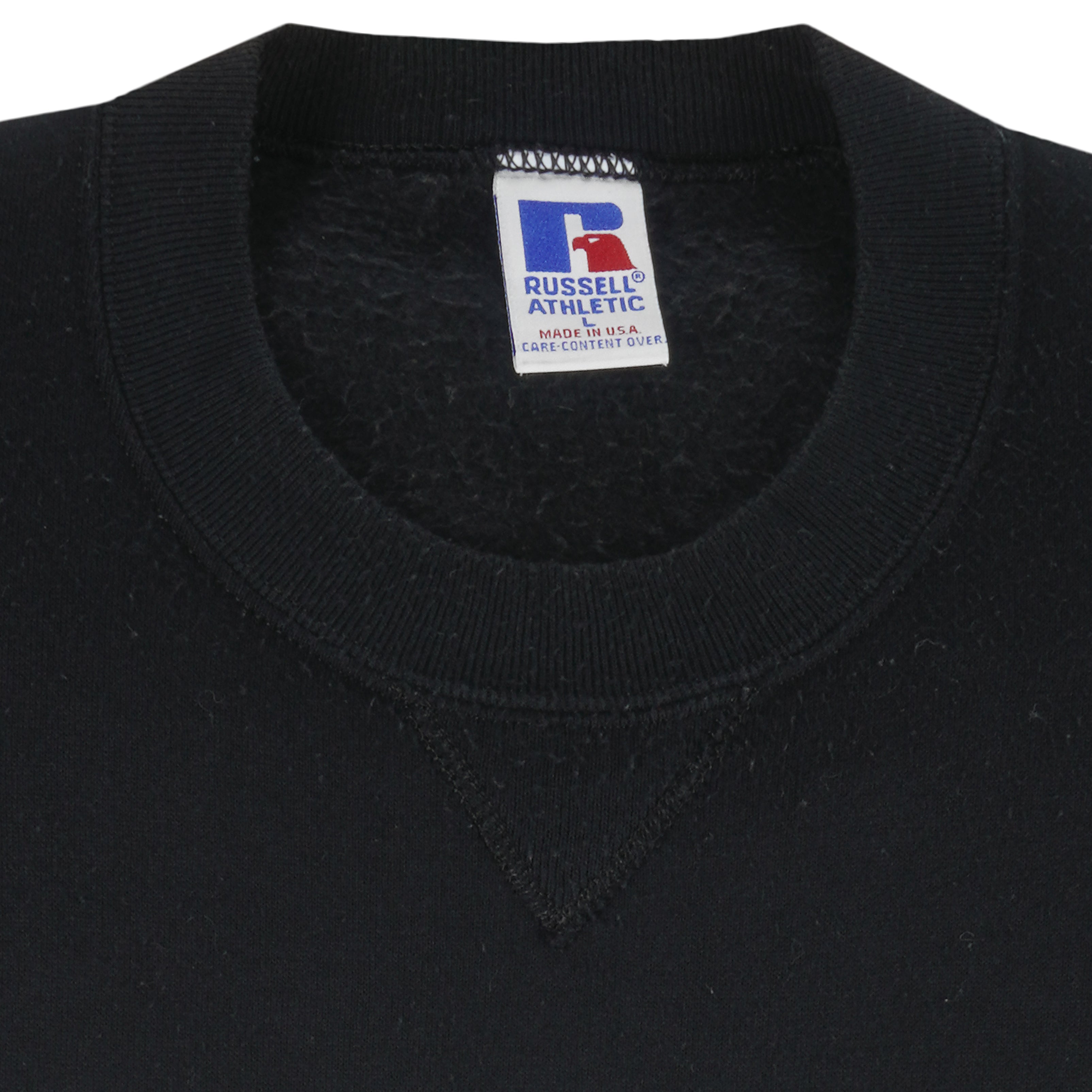 NFL (Russell Athletic) - Oakland Raiders Big Logo Crew Neck Sweatshirt 1990s Large Vintage Retro Football