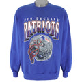 NFL (Locker Line) - New England Patriots Crew Neck Sweatshirt 1995 Large Vintage Retro Football