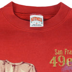 NFL (Nutmeg) - San Francisco 49ers Embroidered Crew Neck Sweatshirt 1993 Medium Vintage Retro Football