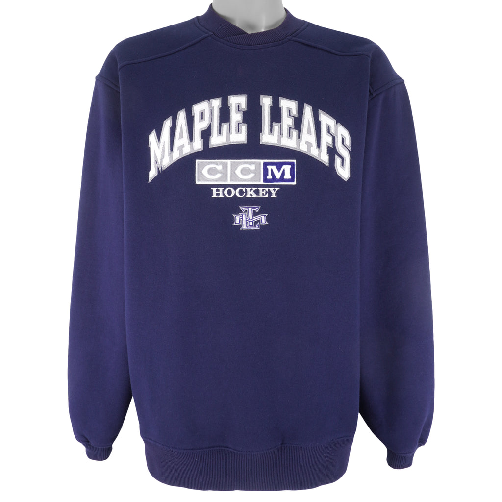 NHL (CCM) - Toronto Maple Leafs Crew Neck Sweatshirt Medium Vintage Retro Hockey