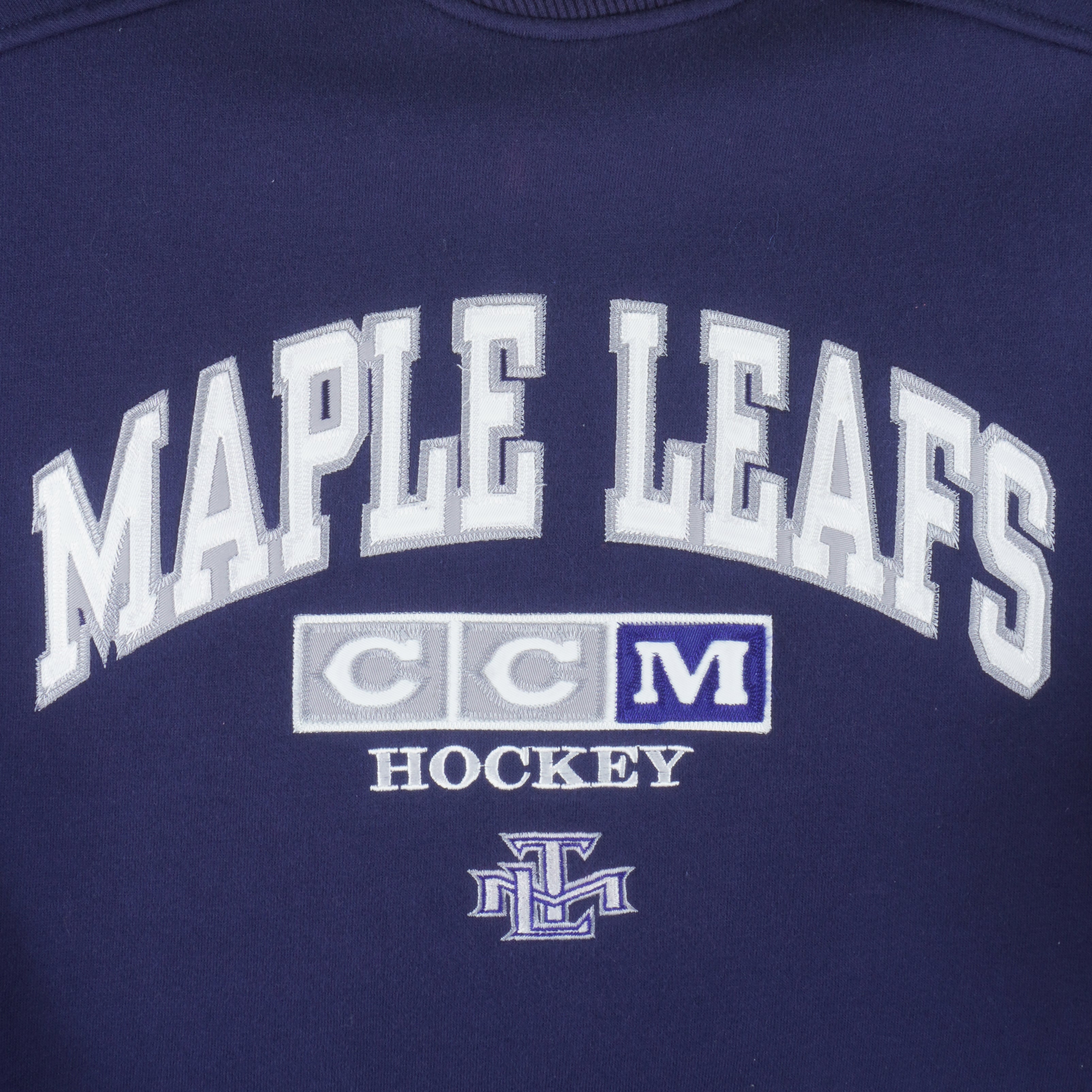 Toronto Maple Leafs Starter Cross Check Jersey V-Neck Long Sleeve T-Shirt -  Gray/Blue