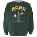 Looney Tunes - Looney Characters ACME Embroidered Crew Neck Sweatshirt 1990s Large Vintage Retro