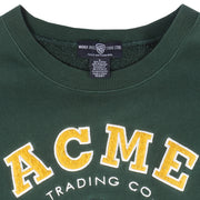 Looney Tunes - Looney Characters ACME Embroidered Crew Neck Sweatshirt 1990s Large Vintage Retro