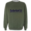 Timberland - Green Wind Water Earth and Sky Crew Neck Sweatshirt 1990s Medium Vintage Retro