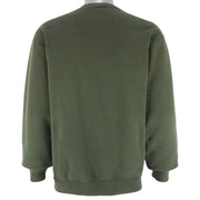 Timberland - Green Wind Water Earth and Sky Crew Neck Sweatshirt 1990s Medium Vintage Retro