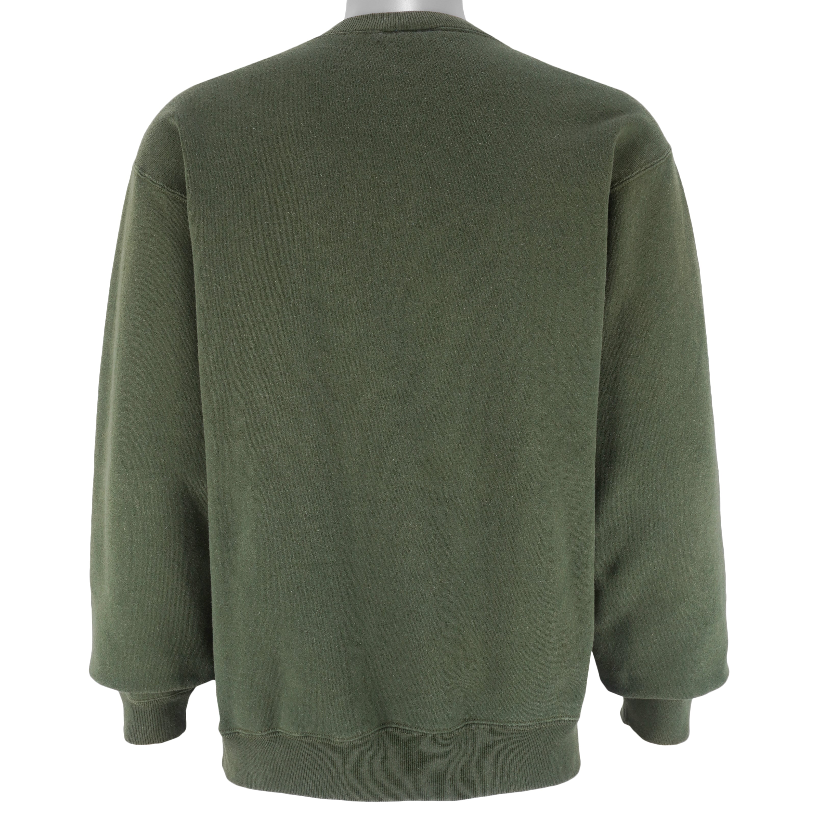 Timberland - Green Wind Water Earth and Sky Crew Neck Sweatshirt 1990s Medium Vintage Retro