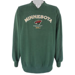 NHL (Lee) - Minnesota Wild Embroidered V-Neck Sweatshirt 1990s X-Large