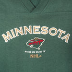 NHL (Lee) - Minnesota Wild Embroidered V-Neck Sweatshirt 1990s X-Large Vintage Retro Hockey