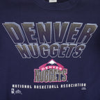 NBA (Competitor) - Denver Nuggets Crew Neck Sweatshirt 1990s X-Large Vintage Retro Basketball