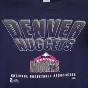 NBA (Competitor) - Denver Nuggets Crew Neck Sweatshirt 1990s X-Large Vintage Retro Basketball
