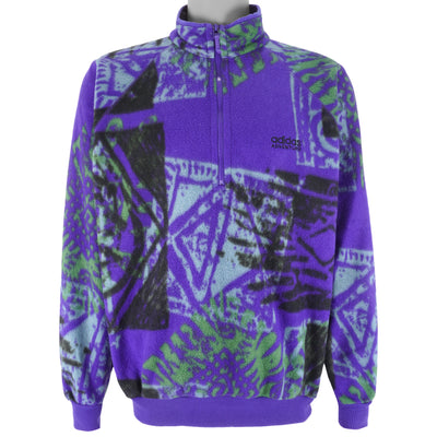 Adidas - Adventure 1/4 Zip Fleece Sweatshirt 1990s Large