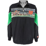 NASCAR (Chase) - Interstate Batteries Bobby Labonte No.18 Zip-Up Windbreaker 1990s Large Vintage Retro