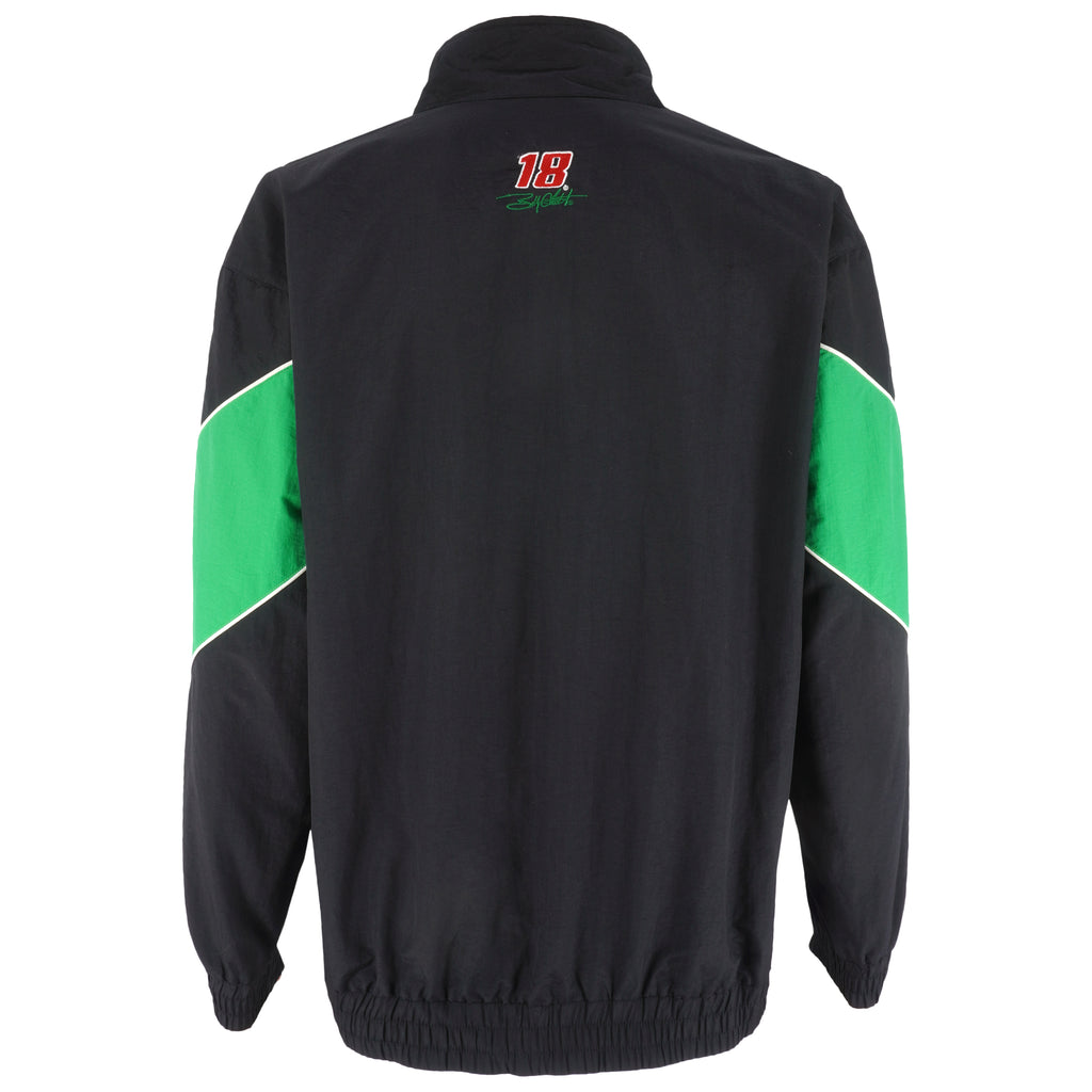 NASCAR (Chase) - Interstate Batteries Bobby Labonte No.18 Zip-Up Windbreaker 1990s Large Vintage Retro
