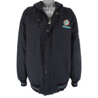 Starter - Miami Dolphins Zip & Button-Up Puffer Jacket 1990s X-Large